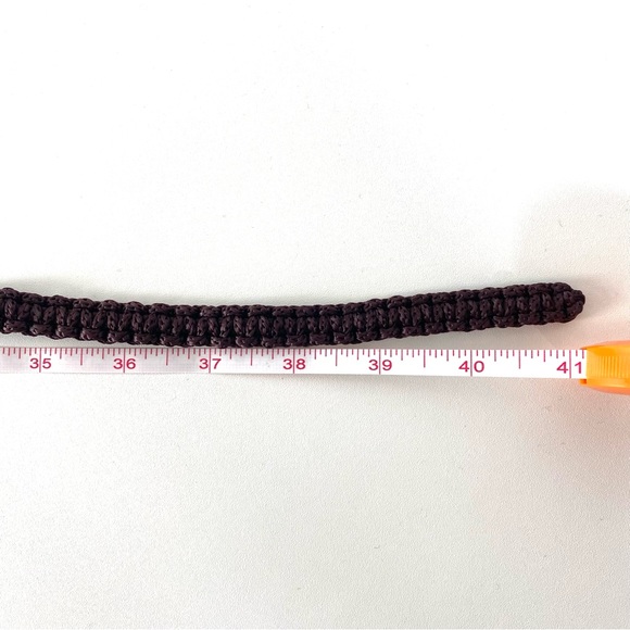 Macrame Crossbody Boho Style Purse Neutral Brown Tan Cream with Adjustable Strap - Picture 15 of 15